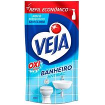 Limpador Branqueador Banheiro Oxi Antibac Refil Econômico 400ml - VEJA Limpador Branqueador Banheiro Oxi Antibac Refil Econômico 400ml - VEJA