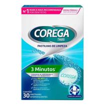 Limpador De Dentaduras Corega Tabs 3 Minutos 30 Pastilhas Limpador De Dentaduras Corega Tabs 3 Minutos 30 Pastilhas