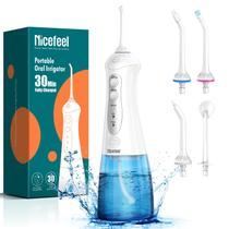Limpador de dentes Water Dental Flosser Nicefeel 300mL - azul branco