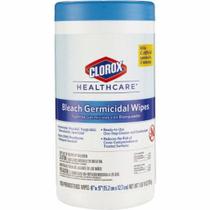 Limpador de desinfetante de superfície Clorox Healthcare Bleach Germicidal Wipe 150 Count NonSterile Canister 150 Contagem por Lagasse