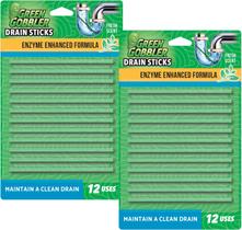 Limpador de drenos e desodorizante Sticks Green Gobbler 24 peças Limpador de drenos e desodorizante Sticks Green Gobbler 24 peças