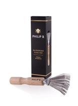 Limpador de Escova de Cabelo PHILIP B Cabo de Carvalho em Aço Inoxidável Limpador de Escova de Cabelo PHILIP B Cabo de Carvalho em Aço Inoxidável