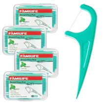Limpador de fio dental Floss Picks FAMILIFE 240 Count Mint Limpador de fio dental Floss Picks FAMILIFE 240 Count Mint