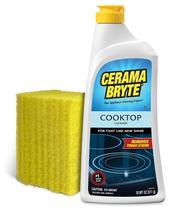 Limpador de fogão Cerama Bryte 18 onças com 10 almofadas de limpeza Limpador de fogão Cerama Bryte 18 onças com 10 almofadas de limpeza