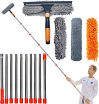Limpador de janelas Duster 2 em 1 giratório com poste de 14 pés - Tomp