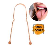 Limpador de Língua de Cobre 100% Puro - Raspador Lingual