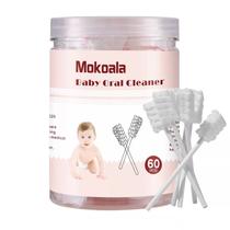 Limpador de língua para bebês Mokoala, pacote com 60 unidades para bebês de 0 a 36 meses Limpador de língua para bebês Mokoala, pacote com 60 unidades para bebês de 0 a 36 meses