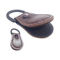 Limpador De Linha De Pesca Em Couro Marrom Escuro Aventik, Material De Couro De Alta Qualidade