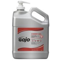 Limpador de mãos GOJO Cherry Gel Pumice 3.78L com frasco de bomba
