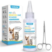 Limpador de orelhas para cães Ninibabie Dog Ear Powder 42g com ferramentas de higiene
