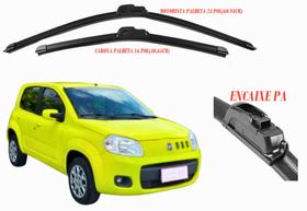 Limpador de parabrisa dianteiro palhetas silicone Uno 2009 2010 2011 2012 2013 2014 2015 2016 a 2021