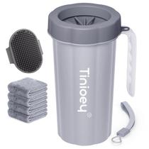 Limpador de patas Tinioey para cães grandes com alça (cinza)