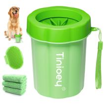 Limpador de patas Tinioey para cães médios com 3 toalhas absorventes