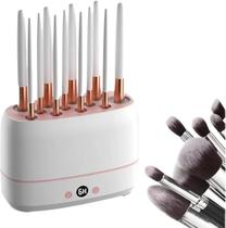Limpador de Pincéis de Maquiagem Secador para Pincéis e Esponjas de Maquiagem Capacidade 12 Pincéis, 2 Esponjas Limpador de Pincéis de Maquiagem Secador para Pincéis e Esponjas de Maquiagem Capacidade 12 Pincéis, 2 Esponjas