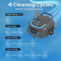 Limpador de piscina WYBOT A1, longo tempo de execução, carregamento rápido de 2,5 H