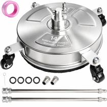 Limpador de superfícies para lavadora de alta pressão Hourleey 14" em aço inoxidável Limpador de superfícies para lavadora de alta pressão Hourleey 14" em aço inoxidável