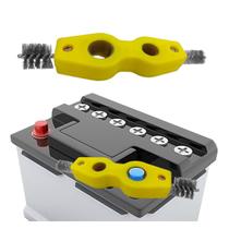 Limpador de Terminais de Bateria Automotiva LAINLOY Escova 4 em 1 Amarela Limpador de Terminais de Bateria Automotiva LAINLOY Escova 4 em 1 Amarela