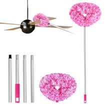 Limpador de ventilador de teto Duster Heonay Rosy White com poste de extensão Limpador de ventilador de teto Duster Heonay Rosy White com poste de extensão