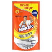 Limpador Desengordurante Cozinha Laranja Mr Músculo Sachê 400ml Refil Econômico