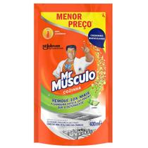 Limpador Desengordurante Mr Músculo para Cozinha Limão Sachê de 400ml Refil Econômico