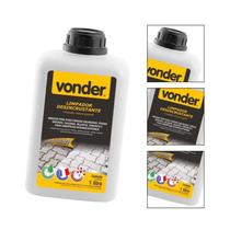Limpador desincrustante para pisos pedras concreto 1 litro, VONDER Limpador desincrustante para pisos pedras concreto 1 litro, VONDER