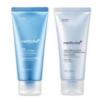 Limpador Duo medicube Zero Pore: limpador de espuma zero + azul transparente