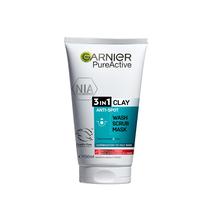 Limpador, Esfoliante e Máscara Garnier Skin Naturals Pure - 150ml