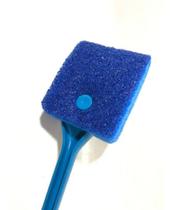 limpador esponja de cabo plastico 40 cm, para aquarios - ace pet