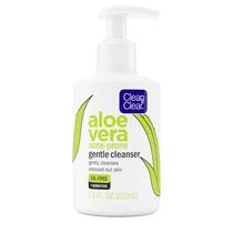 Limpador facial Clean & Clear Aloe Vera 220ml sensível à acne Limpador facial Clean & Clear Aloe Vera 220ml sensível à acne
