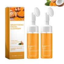 Limpador facial de cúrcuma, 2 unidades para todos os tipos de pele