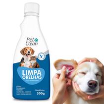 Limpador Limpa Ouvido Orelhas Cachorro Gatos Pet Clean 500ml