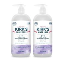 Limpador líquido Kirk's 3 em 1, nutritivo da cabeça aos pés, 960 ml, pacote com 2 unidades Limpador líquido Kirk's 3 em 1, nutritivo da cabeça aos pés, 960 ml, pacote com 2 unidades