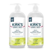 Limpador líquido Kirk's 3 em 1, nutritivo da cabeça aos pés, 960 ml Limpador líquido Kirk's 3 em 1, nutritivo da cabeça aos pés, 960 ml
