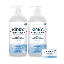Limpador líquido Kirk's 3 em 1, nutritivo da cabeça aos pés, 960 ml Limpador líquido Kirk's 3 em 1, nutritivo da cabeça aos pés, 960 ml