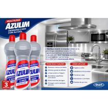 Limpador Multiuso Azulim Cromados E Inox com Alcool 500ml Kit 3 Unidades