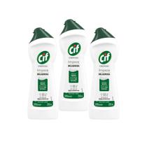 Limpador Multiuso Cif Cremoso Limpeza Milagrosa Limão Kit 3 Limpador Multiuso Cif Cremoso Limpeza Milagrosa Limão Kit 3