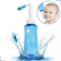 Limpador Nariz Frasco Lavagem Nasal 2 Bicos Narina Ameniza Sinusite Rinite Garrafa 300ML