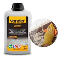 Limpador Pós-Obra Limpeza Remove Cal, Cimento Argamassa Rejunte 1 Litro - Vonder