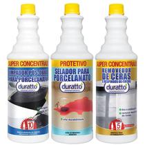 Limpador pós obra para porcelanato + removedor da película de cera protetora + selador 1l