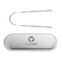 Limpador Raspador de Lingua em Aço Inox, com Estojo Incluso, Marca CodaTech