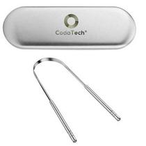 Limpador Raspador de Lingua em Aço Inox, com Estojo. Marca CodaTech Limpador Raspador de Lingua em Aço Inox, com Estojo. Marca CodaTech