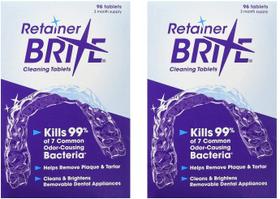 Limpador Retainer Brite com fornecimento de 6 meses para 192 comprimidos Limpador Retainer Brite com fornecimento de 6 meses para 192 comprimidos