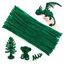 Limpadores de cachimbo BlingKingdom Fluffy Chenille Stems 100 unidades verdes
