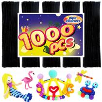Limpadores de cachimbo Bundooraking 1000 unidades pretas 6,5 mm x 30,5 cm