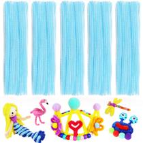 Limpadores de cachimbo Bundooraking Craft Art Supplies 200 unidades (azul celeste)