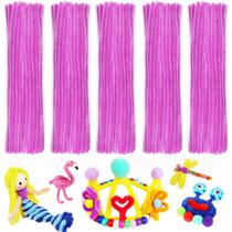 Limpadores de cachimbo Bundooraking Craft Art Supplies Purple 200 unidades