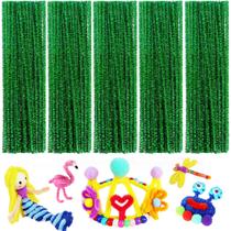 Limpadores de cachimbo Bundooraking Green Glittery 200 unidades 6,5 mm x 30,5 cm