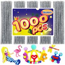 Limpadores de cachimbo Bundooraking Silver Glitter 1000 unidades