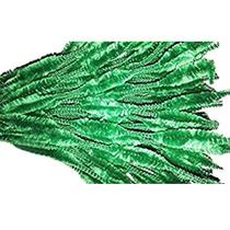 Limpadores de cachimbo Caryko Fuzzy Bump Chenille Stems (verdes) x100