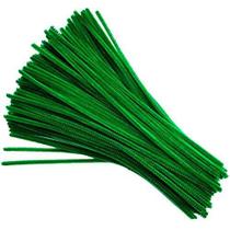 Limpadores de cachimbo Carykon Fuzzy Chenille Stems 100 unidades (verdes)